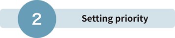 Setting priority
